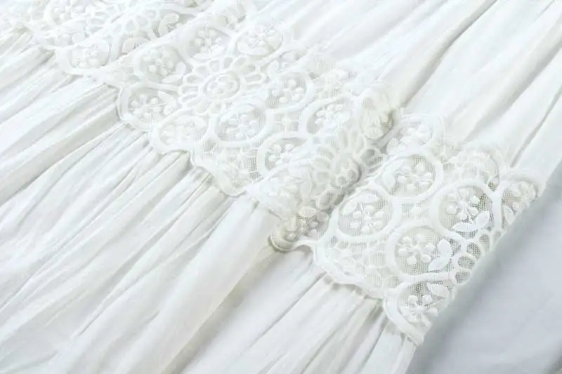 Богемный Вдохновленный белое повседневное женское платье с длинным рукавом платье buttosn v-образным вырезом крючком Макси платье винтажное бохо платье Новинка vestidos