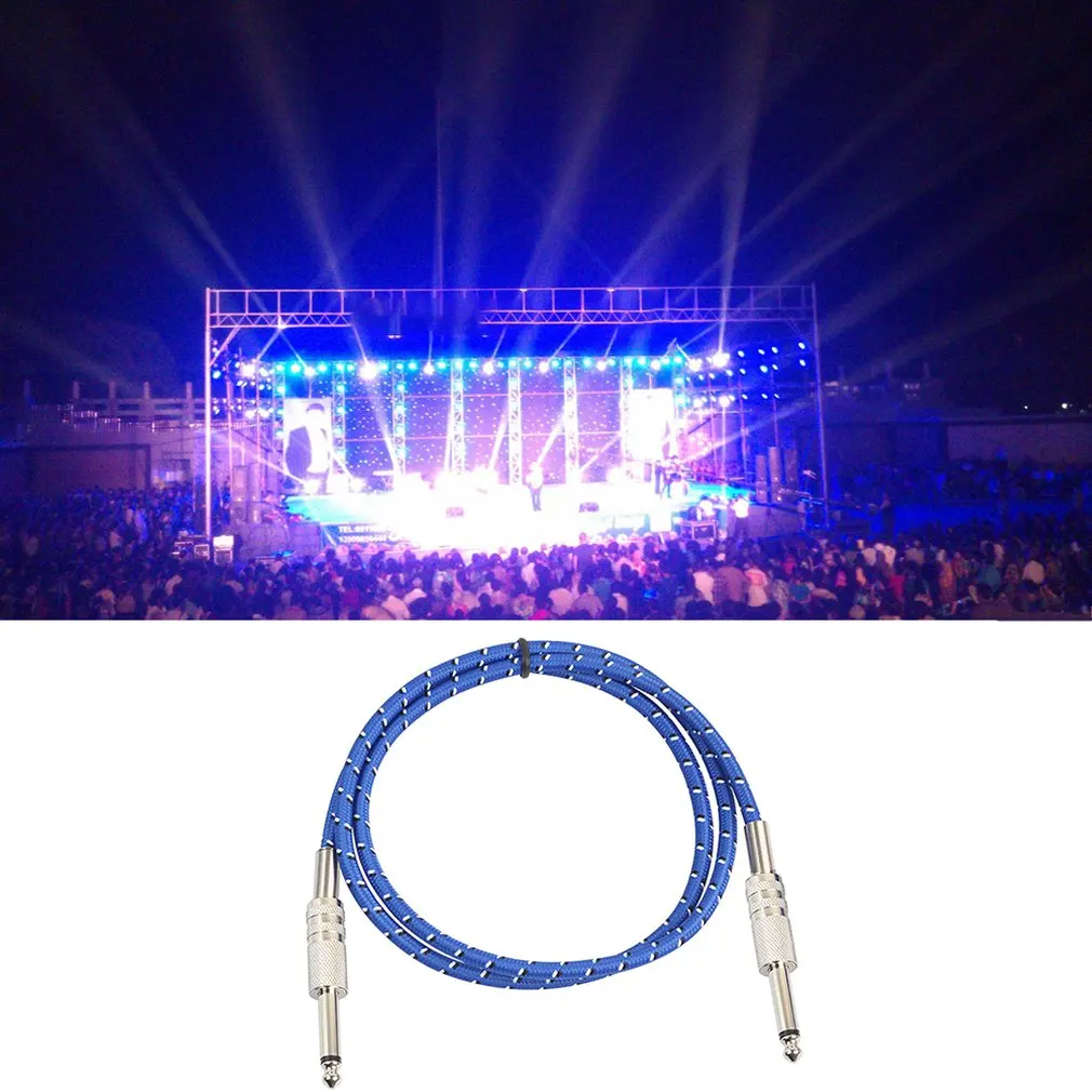 Professional Male To Male Mono Electric Guitar Line Blue Transmission Speed To Support Multi-Device Data Transmission