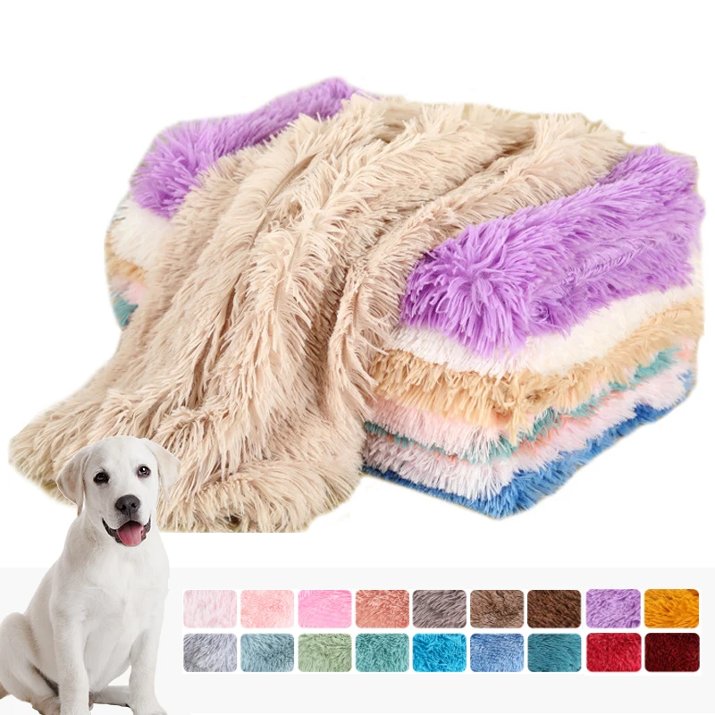 Throw Blankets Cushion Mattress Pet-Sleeping-Mat Plush Dogs Warm Fluffy Small Large Cats