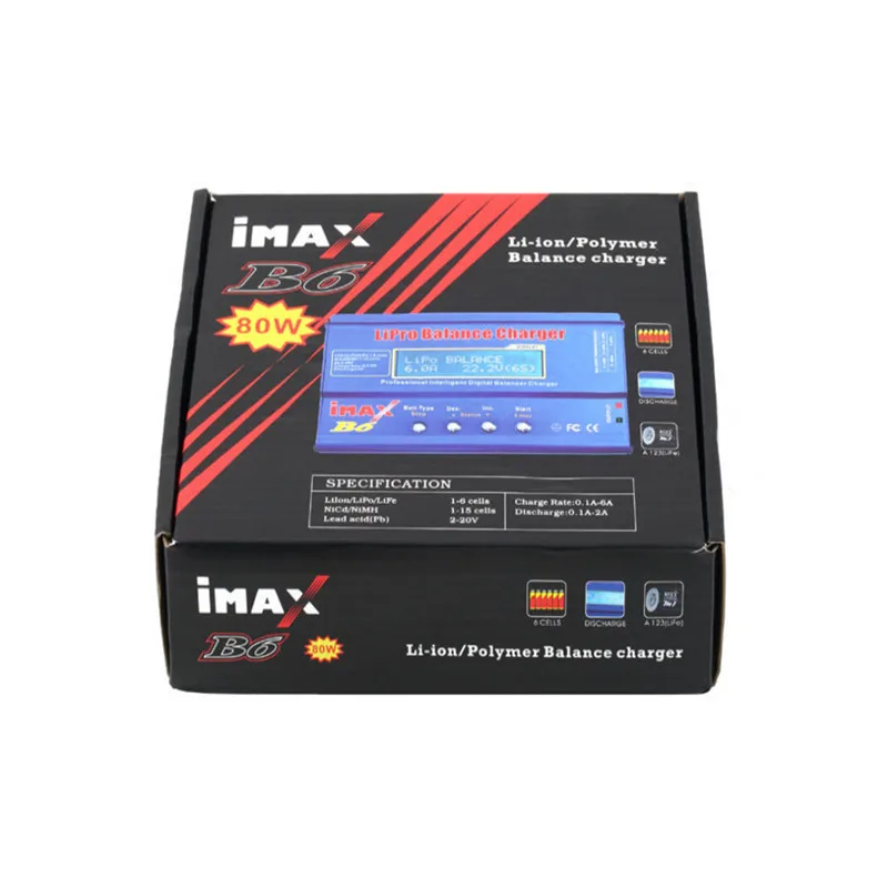 IMAX B6 80 Вт Зарядное устройство Lipo NiMh Li-Ion Ni-Cd цифровой RC IMAX B6 Lipro баланс зарядное устройство Dis зарядное устройство+ 15 В 6A адаптер