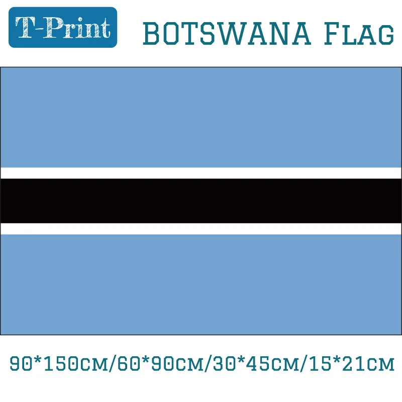 

Free shipping 90*150cm/60*90cm/30*45cm/15*21cm Botswana National Flag For World Cup / National Day / Olympic Games