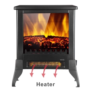 

SF512-14A 14 inch 1400w Freestanding Fireplace with 3 Button Fake Wood Single Color Household XH8Z