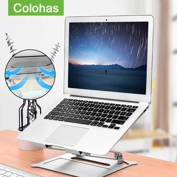 

Aluminum Alloy Adjustable Laptop Stand Folding Notebook Support Base Portable for MacBook Computer Bracket Laptop Cooling Pad