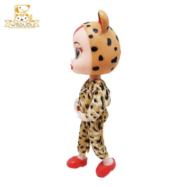 Kawaii Reborn BJD Baby Animal Dolls Cow Leopard Elephant Rabbit Bunny Frog Ladybug Cute Girl Ball Jointed Body Toys Cartoon Gift 2