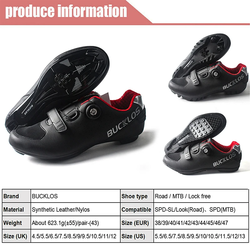Chaussures De Cyclisme Route/VTT Hommes - Compatibles SPD, Tailles 38-47, Réglables, Légères, Neuves Avec Défauts Mineurs