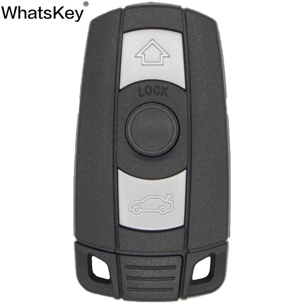 

WhatsKey Top Quality 3 Button Remote Car Key Shell For BMW 1 3 5 6 Series E91 E92 E60 E90 Smart Card Key Cover Fob Case