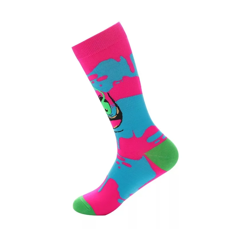 Носки с мультяшным животным жаккардовые счастливые милые смешные женские хип-хоп скейтборд носки осень - Цвет: 11