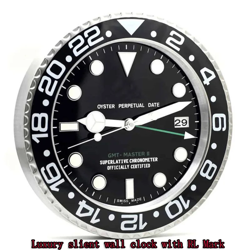 Luxury Design Rolexes Wall Watches Clock Metal Art Large Metal Cheap Wall Clock