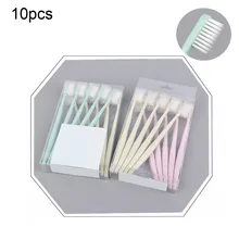 10 шт./компл. зубные щетки с мягкой щетиной для жениха Зубная щётка для взрослых мягкие щетинки небольшой головки многоцветный путешествия Портативный Экологичная зубная щётка уход за зубами 1025