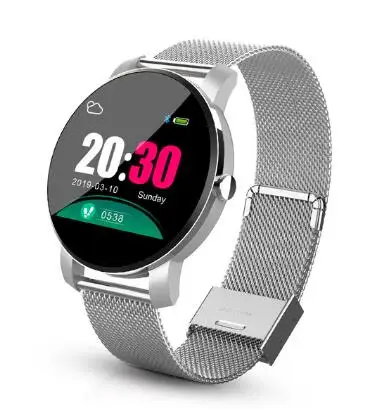 silver steel HETNGSYOU Q5 Смарт-часы с кислородом для измерения артериального давления, для мужчин и женщин, IP67, водонепроницаемые спортивные часы для погоды - Цвет: silver steel