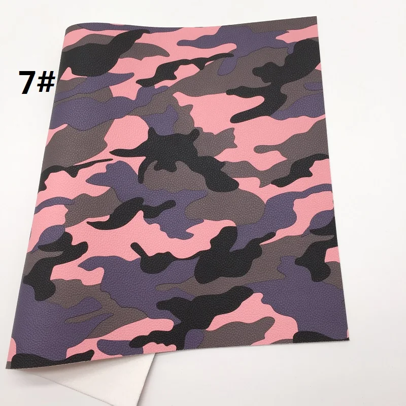 7 1 шт. 21X29 см камуфляжная искусственная кожа ткань, синтетическая кожа ткань кожаные листы для изготовления луков LEOsyntheticoDIY T341 - Цвет: 7