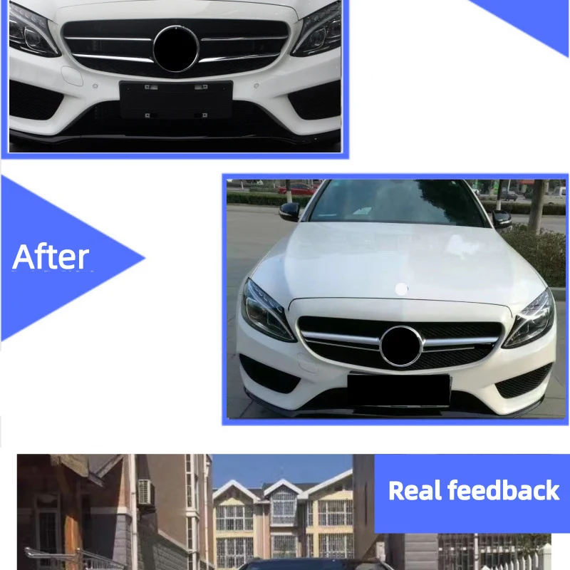Спортивная Передняя решетка для mercedes W205 для- C Class C180 C200 C300 бампер передний гриль