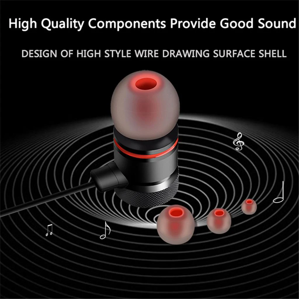 Sport Wireless Bluetooth Headphones Earphones Headsets for Workout Running Gym HiFi Stereo Earbuds Earphone Built in Microphones