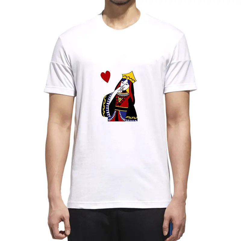 

MOUNTSHARP Tshirt Men Funny Playing Cards Print Casual O-Neck Cotton Short Sleeve Clothes Sweatshirt Harajuku Streetwear