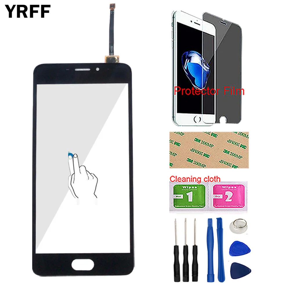 Black With Tools Телефон сенсорный экран для Meizu M5/Meilan 5 M5 Note/Meilan Note 5 сенсорный экран панель Стекло сенсор дигитайзер Запасные части инструменты - Цвет: Black With Tools