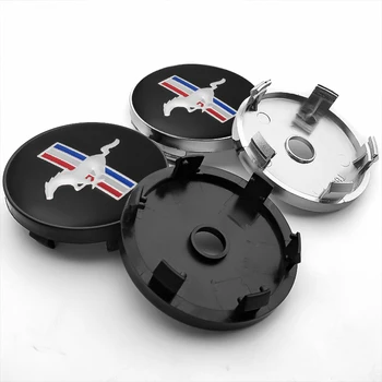 

4pcs 56/60mm Horse Logo Car Wheel Center Hub Cap auto Rim refit Badge Creative Emblem Cover sticker for Ford Mustang Shelby GT