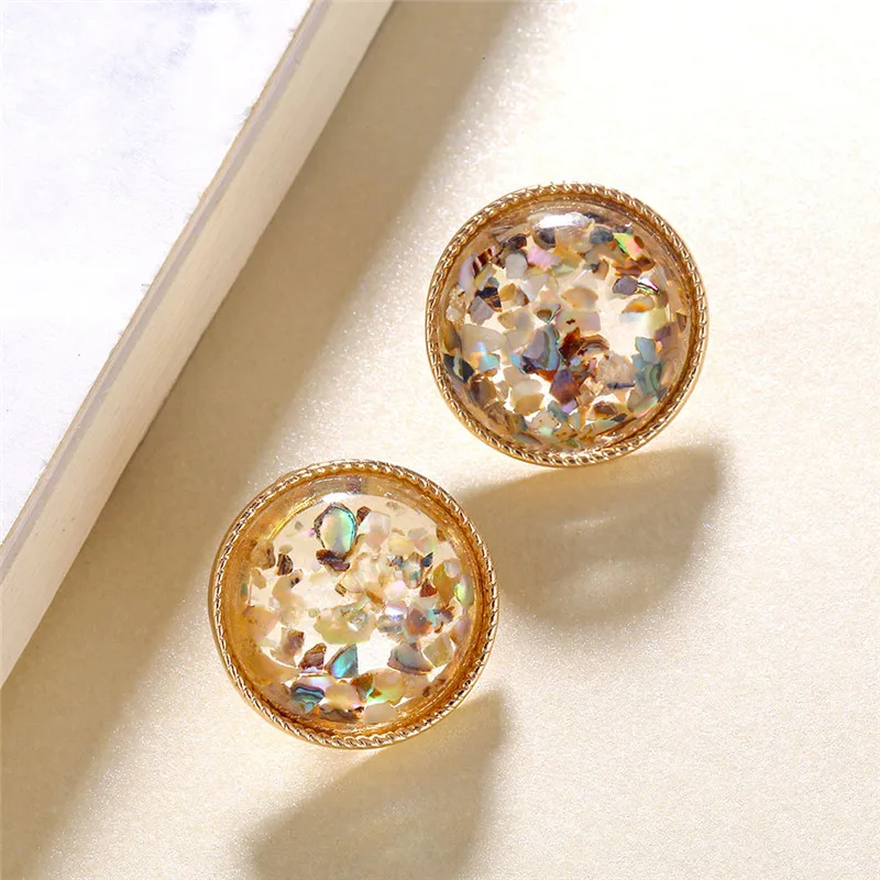 A5 Round Multicolor Модные маленький металлический шарик падение серьги в стиле панк золотого и серебряного цвета Цвет Круглый Круг Длинные висячие серьги лучший подарок для Для женщин - Окраска металла: A5 Round Multicolor