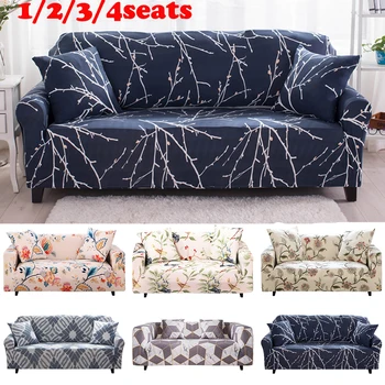 

1/2/3/4seats Elastic Sofa Covers Living Room L Shape Stretch Couch Cover Polyester Sofa Protectors Washable Furniture Slipcovers