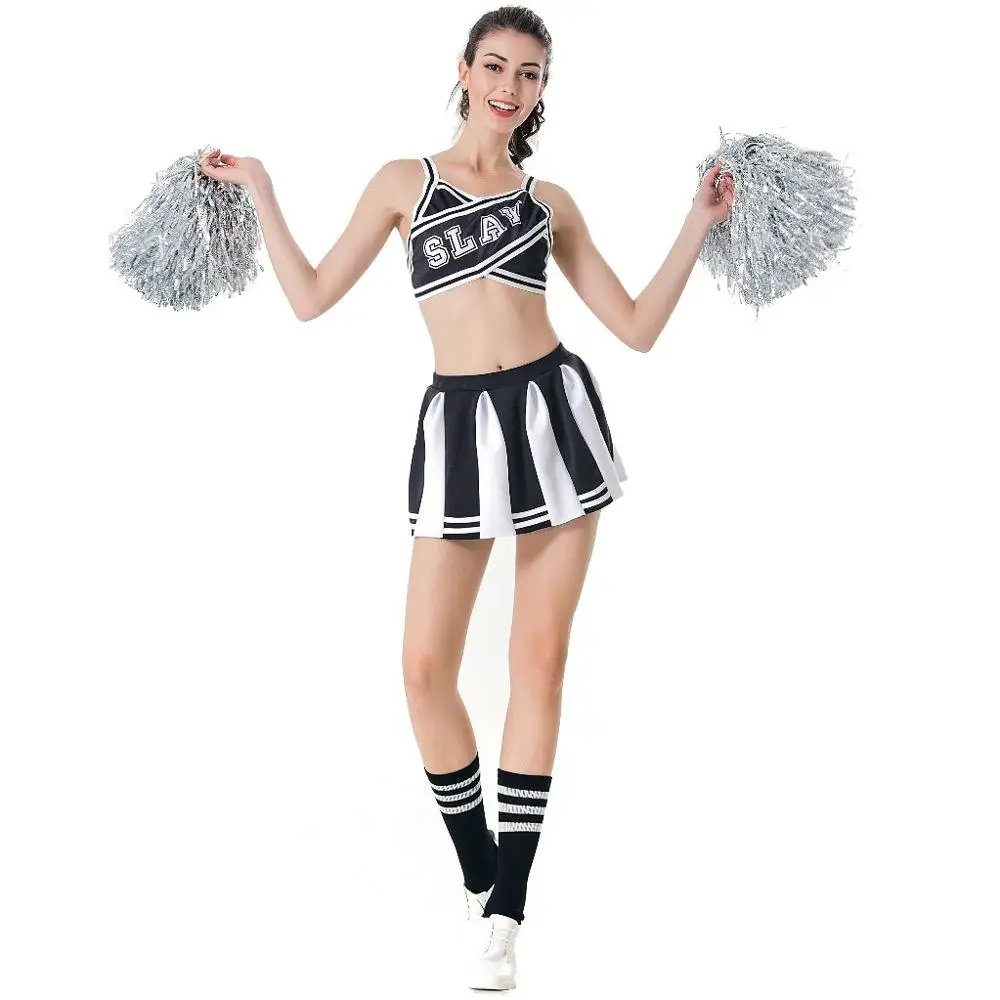 Женское сексуальное японское школьное платье Cheerleader Stage GleeinPerformance униформа для