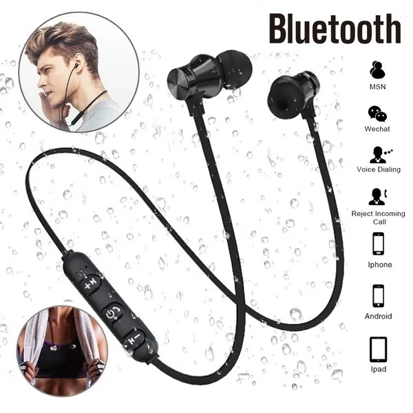 Магнитные беспроводные Bluetooth наушники XT11 музыкальная гарнитура с защитой от пота