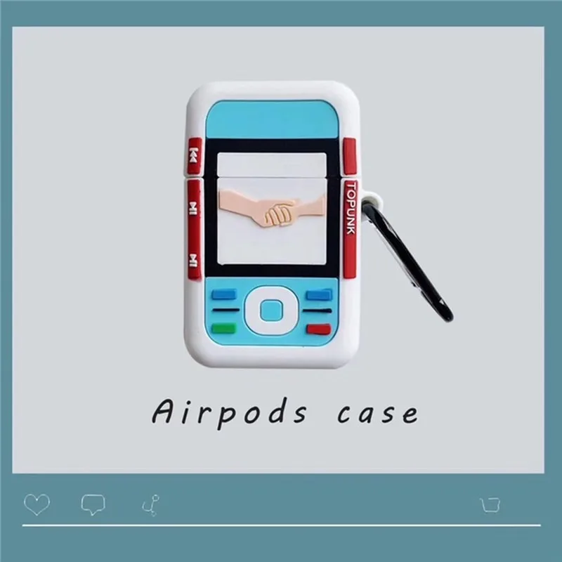 3D Ретро телефон мультфильм Bluetooth наушники чехол для Airpods милые аксессуары