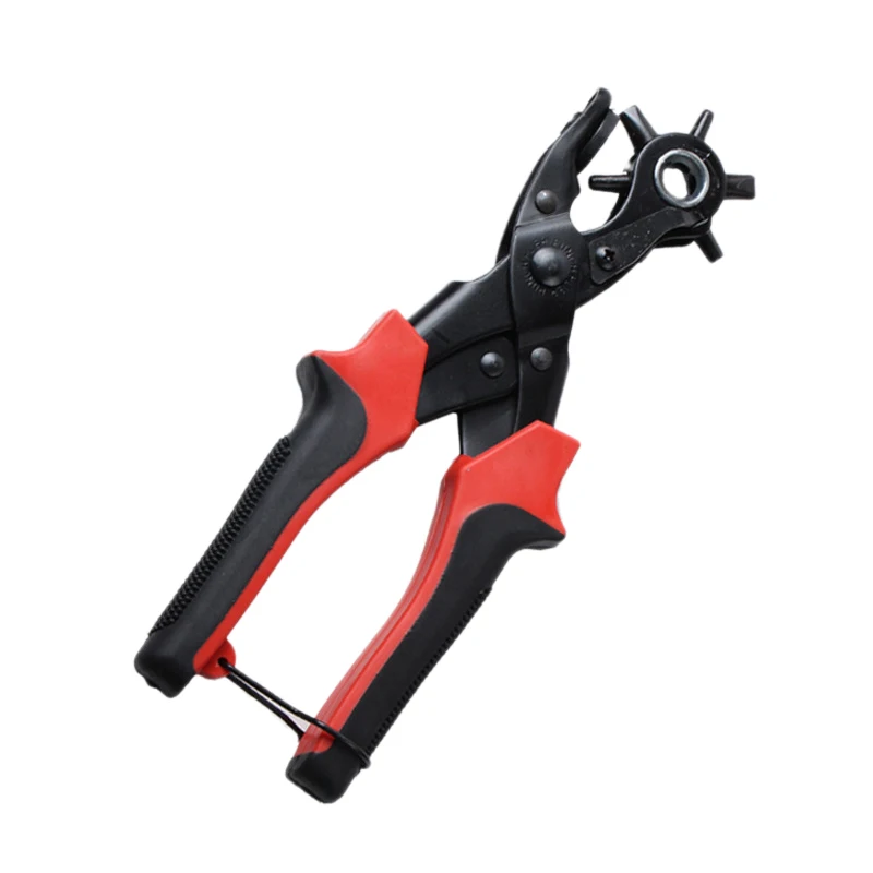 

Revolving Punching Stitching Plier Punch Tool Round Hole Perforator For Leather Strap Watch Band Belt Hollow Puncher