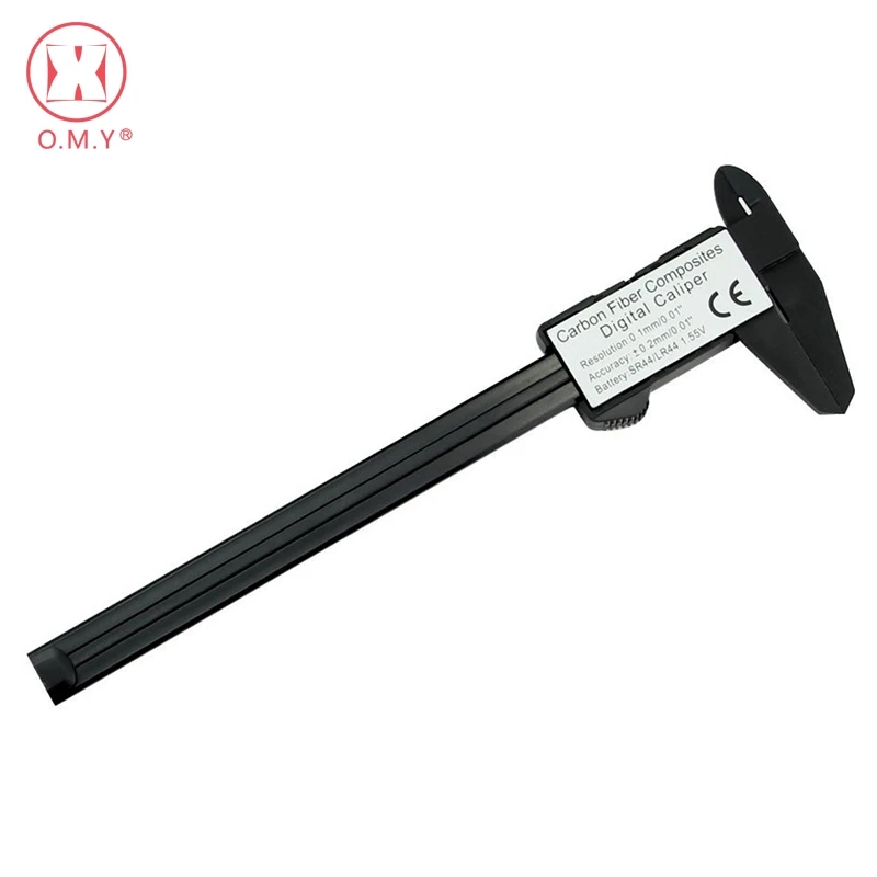 O.M.Y 1pcs Measuring Tool 0-150mm 6 Inch Plastic LCD Electronic Digital Carbon Fiber Vernier Caliper Rule Gauge Micrometer O.M.Y 1pcs Measuring Tool 0-150mm 6 Inch Plastic LCD Electronic Digital Carbon Fiber Vernier Caliper Rule Gauge Micrometer