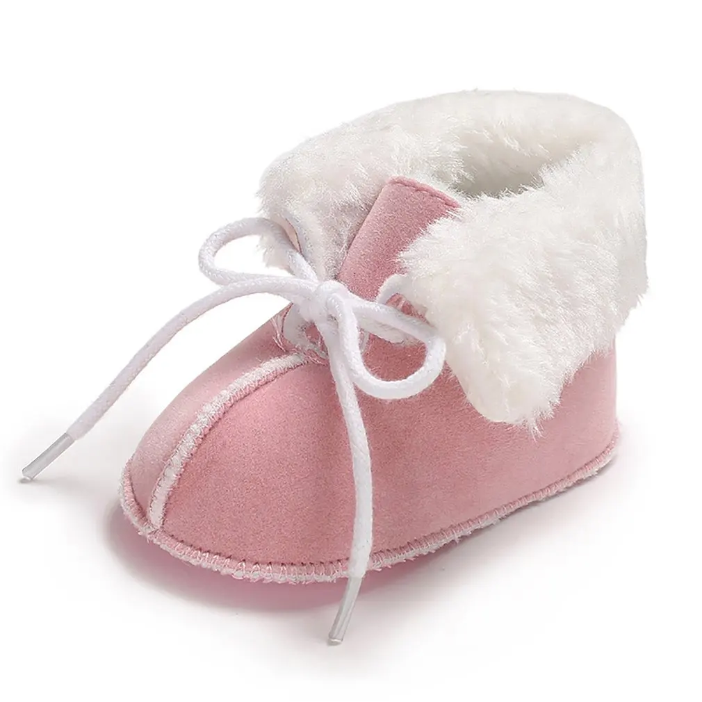 Winter baby soft bottom shoes pink -11cm