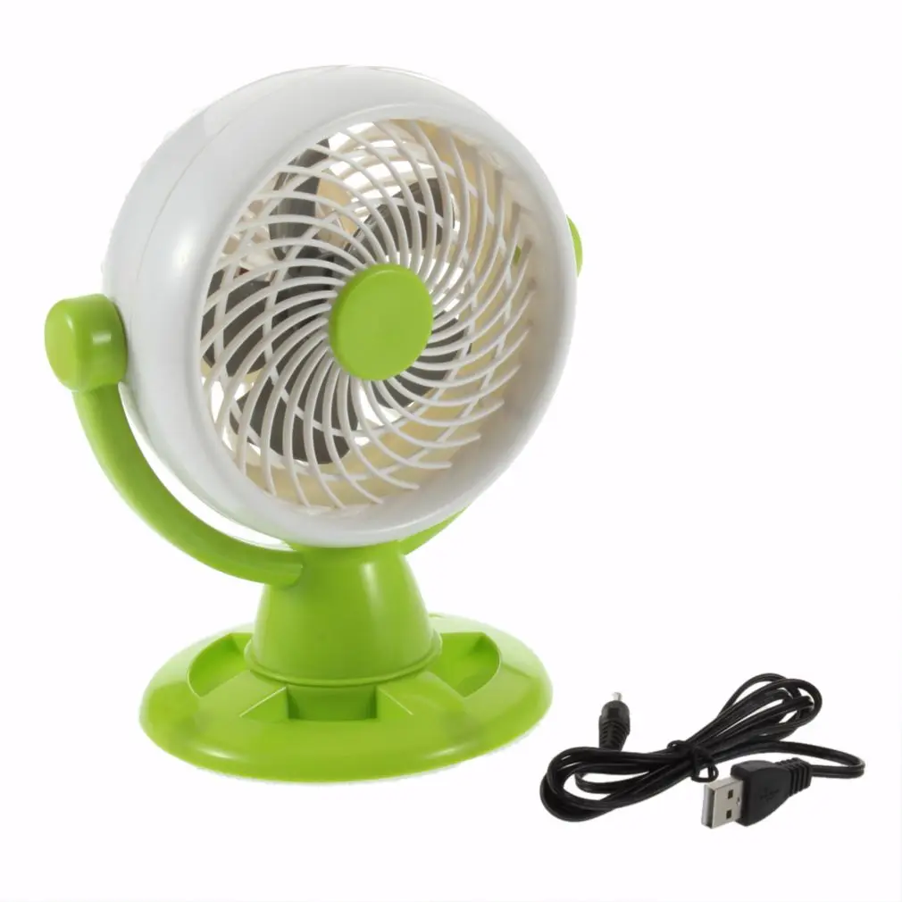 Настольный ПК USB 180 градусов Вихревой Воздушный циркуляционный вентилятор - Цвет: green
