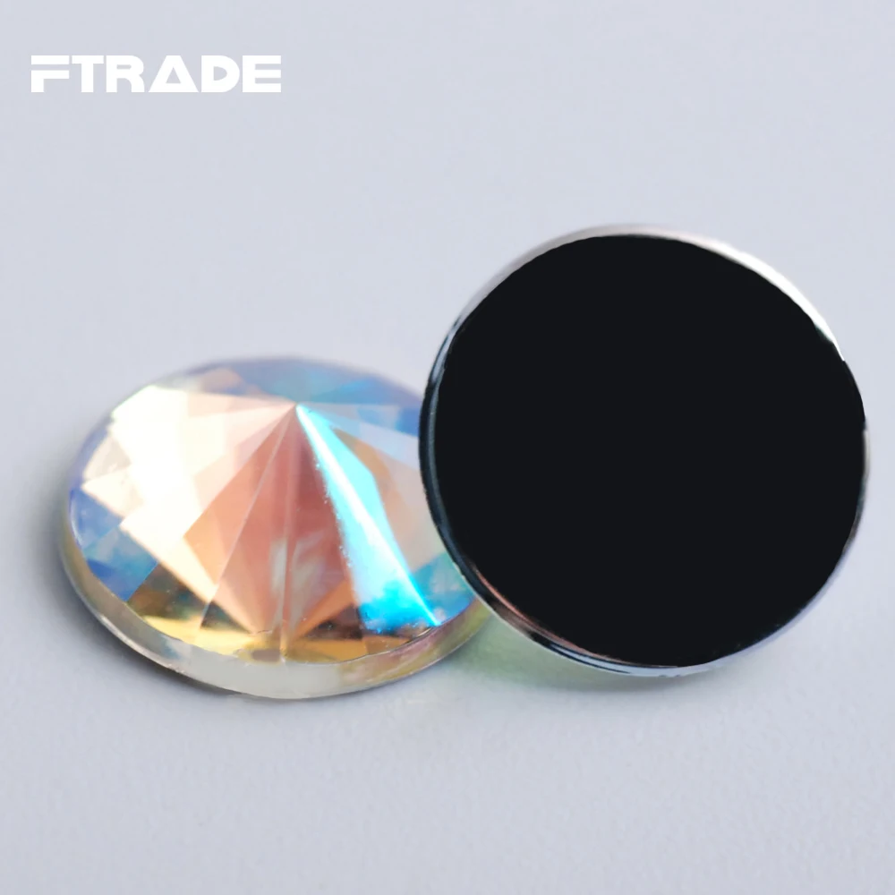 10 мм 200 Φ 12 цветов акриловые круглые стразы с плоской задней стороной не горячей