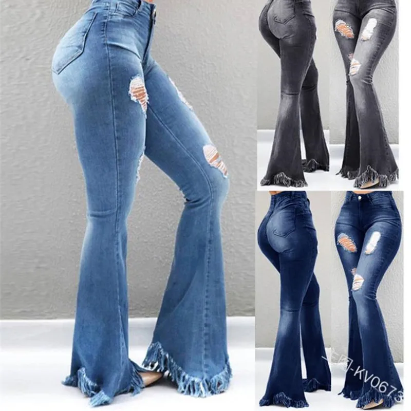 high waisted jeans with fringe