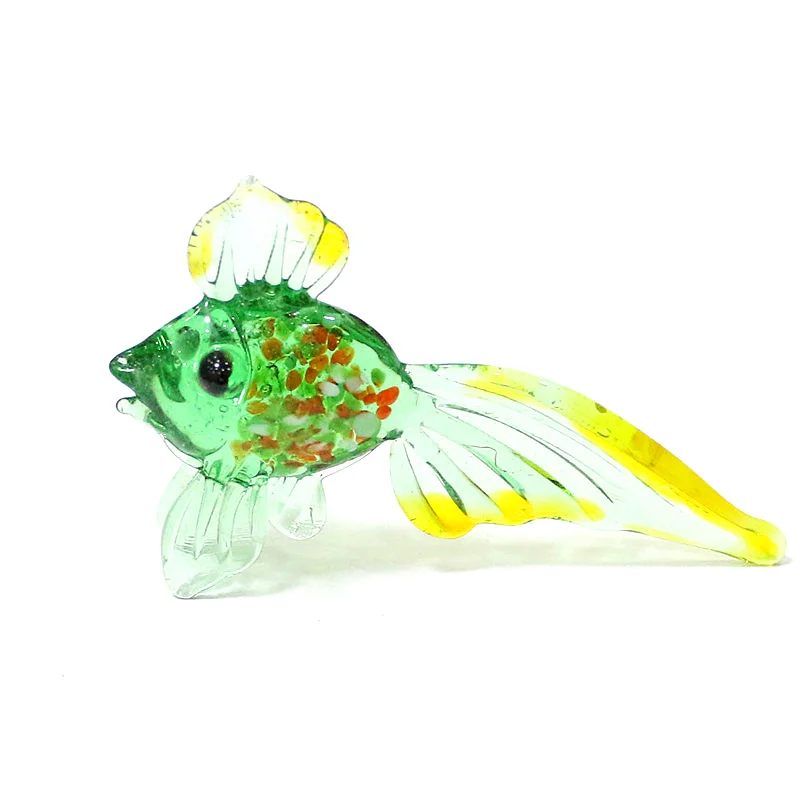 MZXUN Glas Beeldornamenten Beeldjes Beeldjes Decoraties Kleine Walvis Sculptuur Glas Walvis Beeldje Ornament Hand Geblazen Zee Dier Miniatuur Vis Tank Aquarium Decoratie Xmas Gif