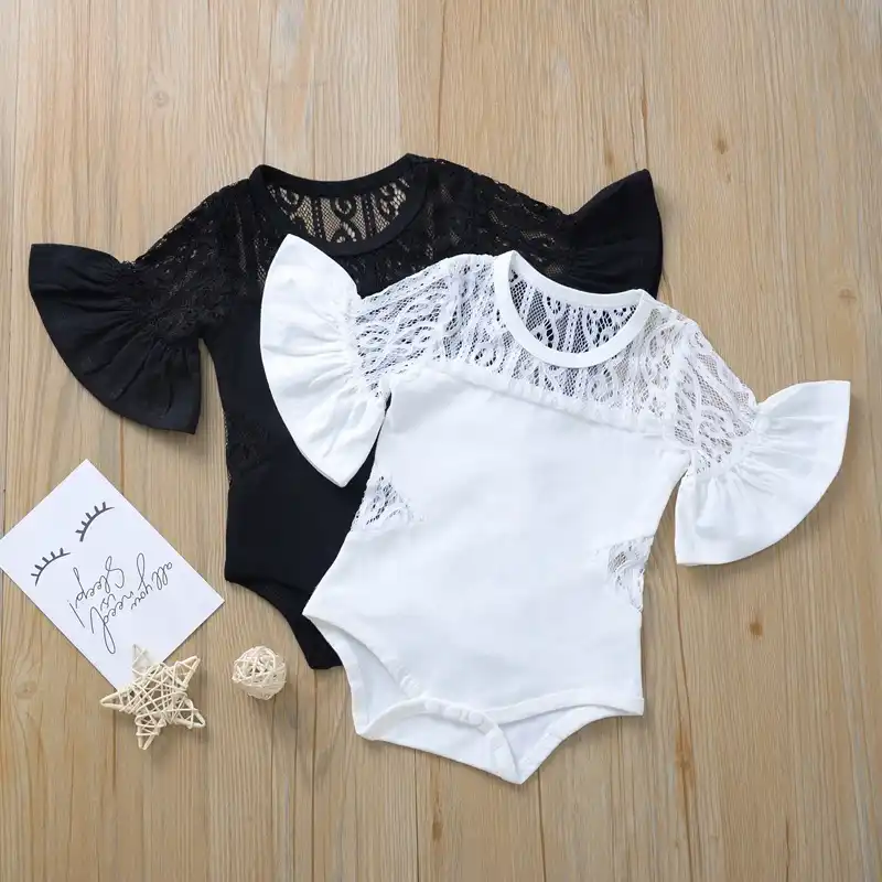 Barboteuse En Dentelle Pour Nouveau Ne Fille Et Bebe Vetements Jumeaux A Manches Courtes Combinaison Pour Garcons De 0 3 6 Et 9 Mois Collection Automne Hiver Aliexpress