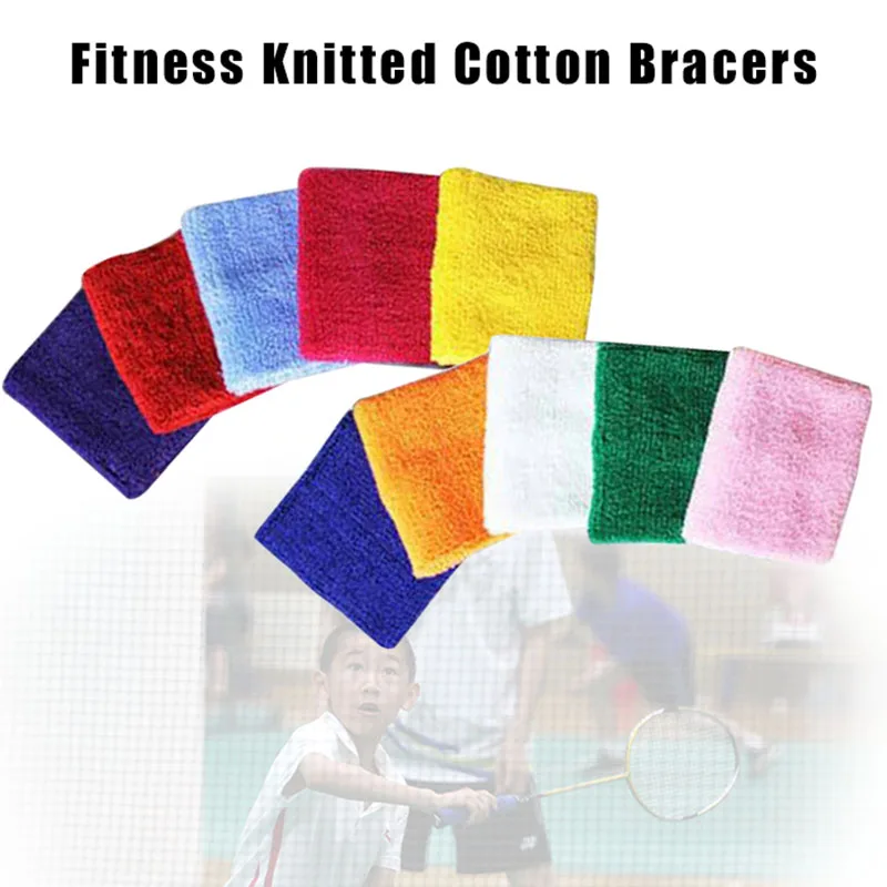 

10 Pcs Sports Wristband Sweat-absorbent Breathable Protector for Fitness Running FDX99