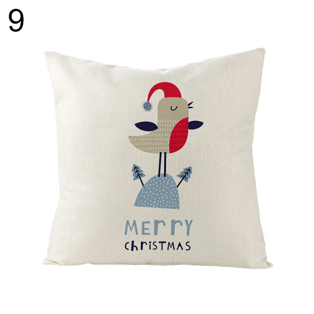 40# высококачественный чехол для подушки с рождественским принтом, чулки, Санта Клаус, веселые праздники, наволочка для подушки, чехол для подушки, домашний декор - Цвет: 9