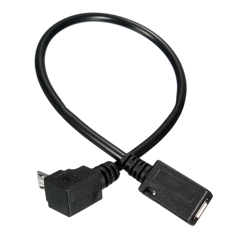 Удлинительный Кабель-адаптер с micro-USB 5 Pin штекер-гнездо вниз направление угол 90