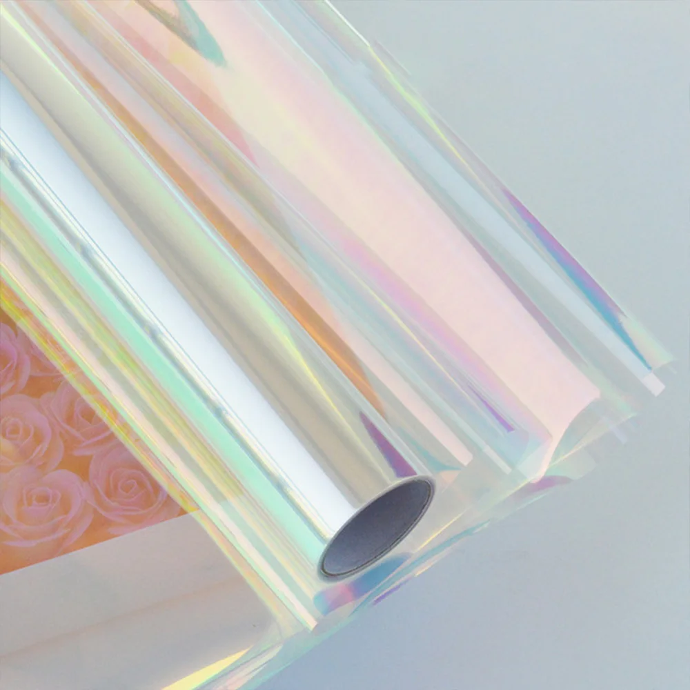 Rainbow Clear Cellophane Film flower Wrapping Paper Iridescent DIY Crafts  Gift Bouquet Waterproof Wrapping Origami tissue Paper - AliExpress