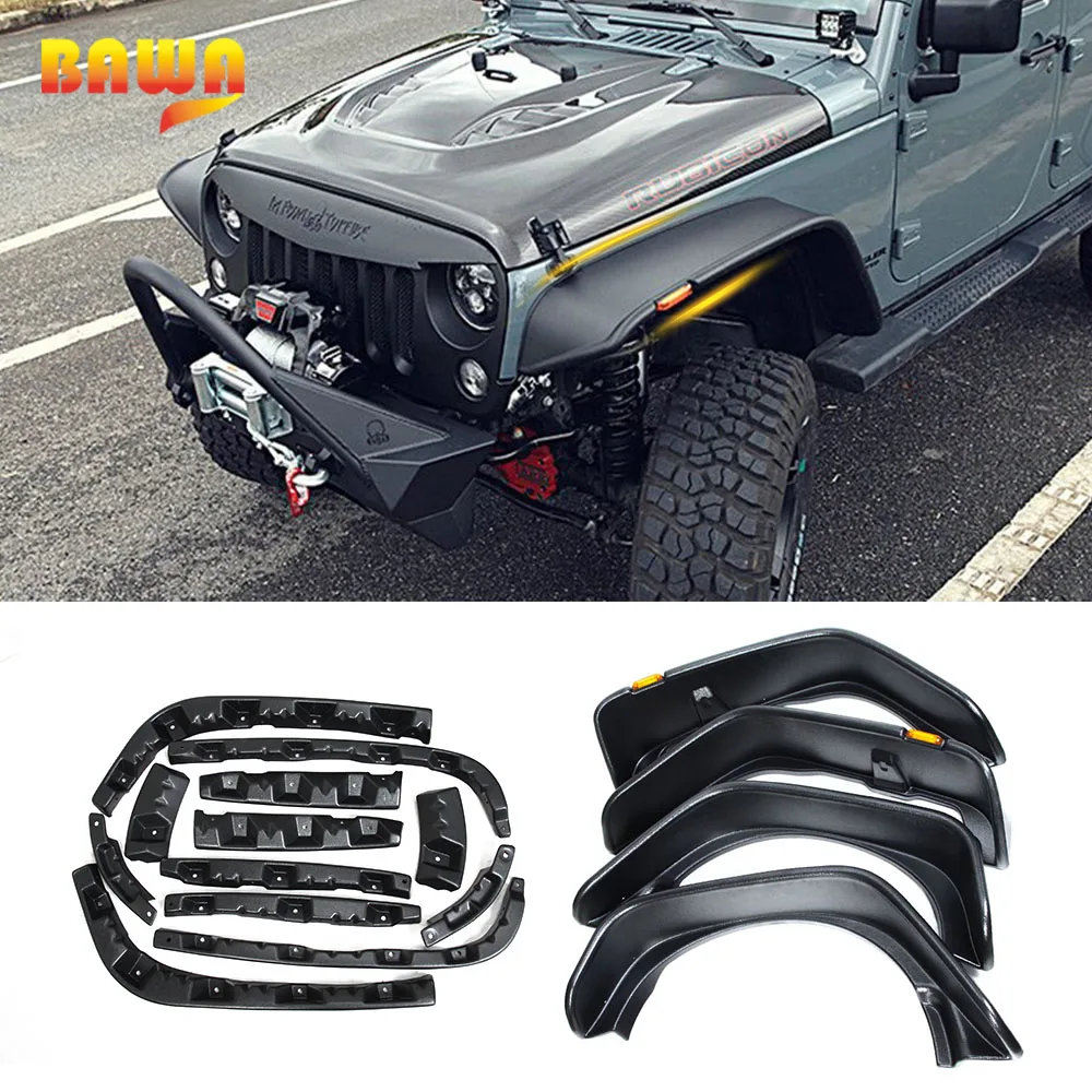 BAWA Брызговики для Jeep Wrangler JK колеса бровей крыло крышки брызговики для Jeep Wrangler JK 2007- внедорожные аксессуары
