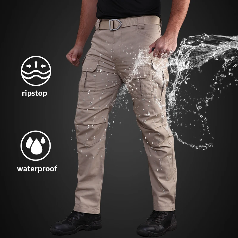 Pantalon de Chasse de randonnée avec Poches KOCTHOMY Pantalon de Travail Cargo Tactique Militaire pour Hommes 