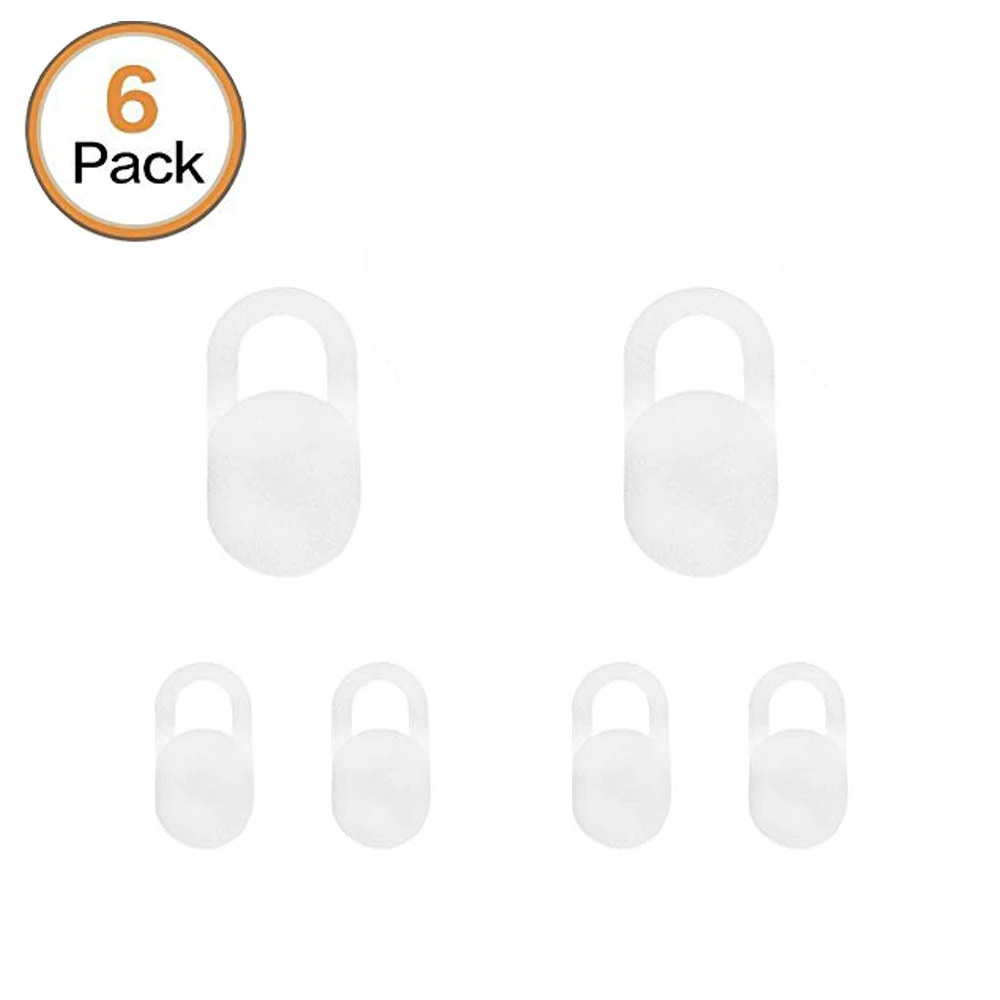 White 6 Pack Объективы для камеры чехол для веб-камеры для iPhone X линза мобильного телефона крышка объектива камеры скользящая для iPad Macbook планшет камера для ноутбука крышка - Цвет: White 6 Pack