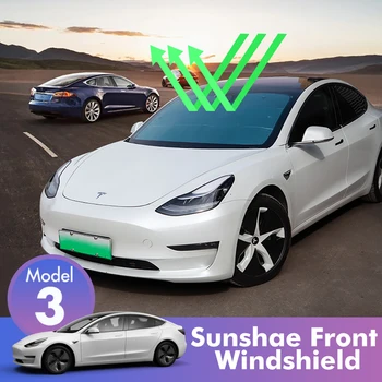 

Windshield Sunshade Front Visor with Suction Cups Outdoor Anti-resistance Repairing Parts for Tesla Model 3 Accessories