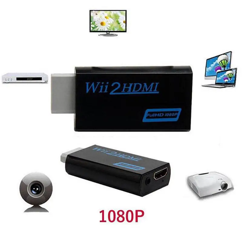  720P 1080P Full Hd Hdtv Wii a Hdmi Adattatore Convertitore di Full Hd 1080P Video Audio da 3.5 Mm u