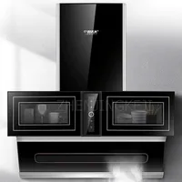 Range Hood Home Kitchen Side Suction Smart Motion High Suction Frequency Conversion UV Disinfection Cabinet Type Grease Pump 2