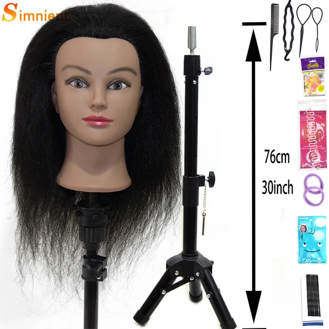 Female Mannequin Head With Hair For Braiding African Mannequin Practice  Hairdressing Training Head Dummy Head For Cosmetology - AliExpress