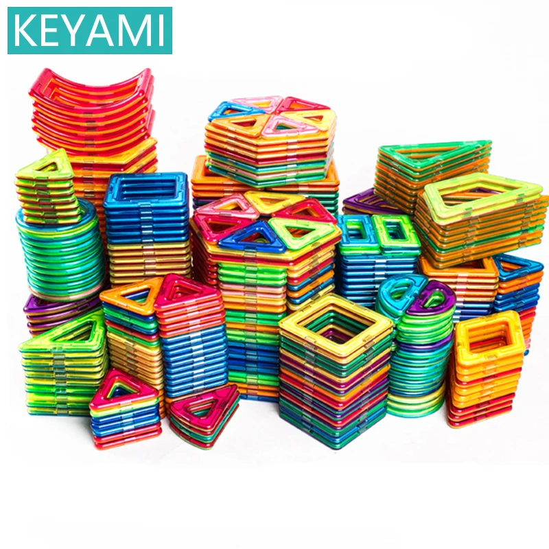 KEYAMI-juguetes magnéticos de gran tamaño para niños, bloques magnéticos, DIY, venta al por mayor, accesorio de construcción, modelo magnético, juguetes educativos