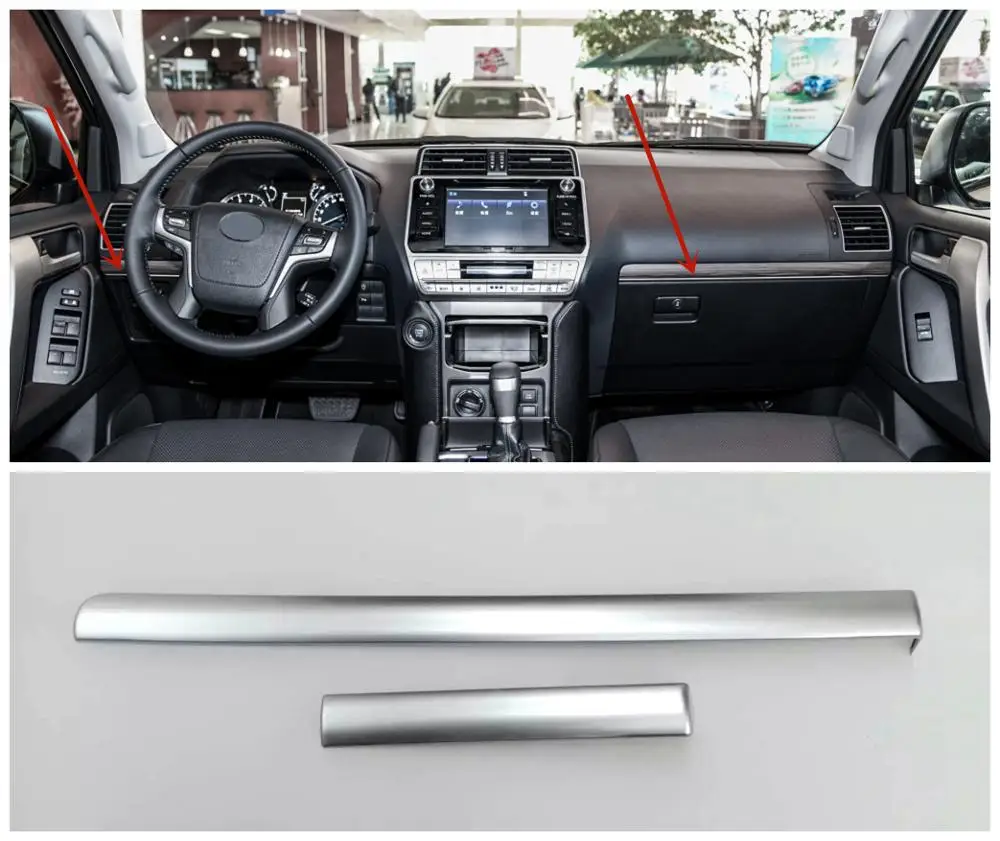 Для Toyota Land Cruiser Prado FJ150 2010 - 2018 подходит для левого привода матовая хромированная