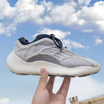 

The Best Sneaker For Mens 2020 White Tan Grey Men Shoes Lace Up Lighting Mesh And Leather Trainers Track Shoes