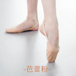 Girls Leather Soft Sole Ballet Slippers - L (1 pair ballet pink)