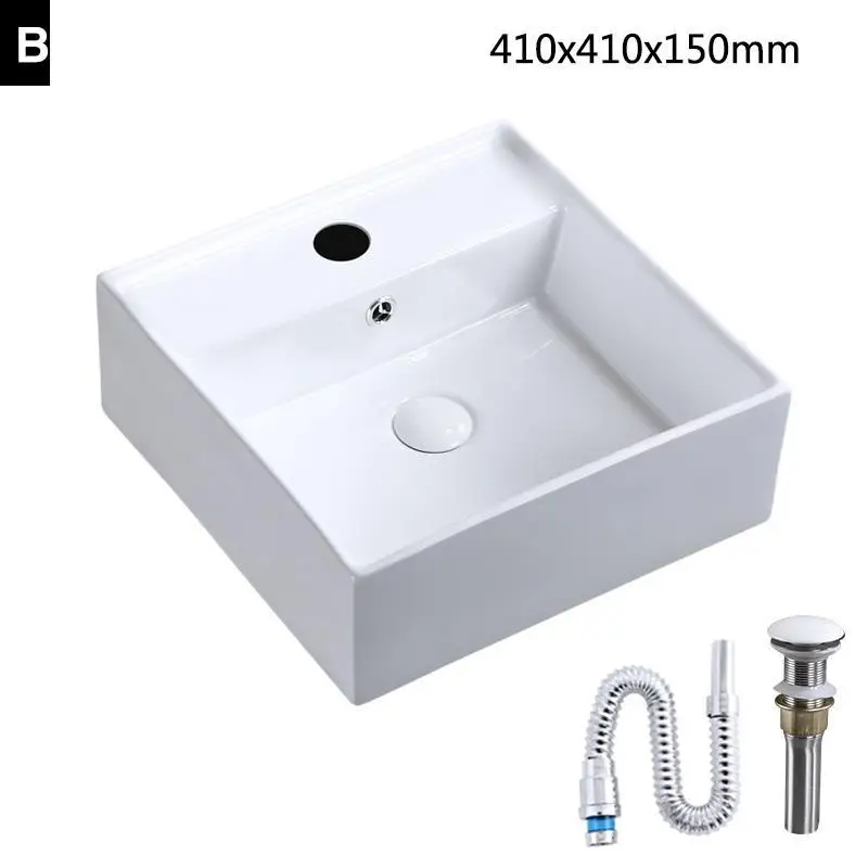 Черная Куба Para Salle Bain De Mano Waschtisch Da Appoggio Umywalka Nablatowa Banyo Pia Banheiro раковина для ванной Lavabo умывальник - Цвет: Version H