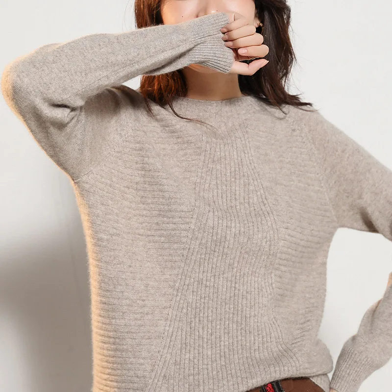

Woman Sweaters O-Neck 100% Pure Cashmere Knitted Sweaters Ladies Winter Soft Top Quality Thick Jumpers Women Clothes
